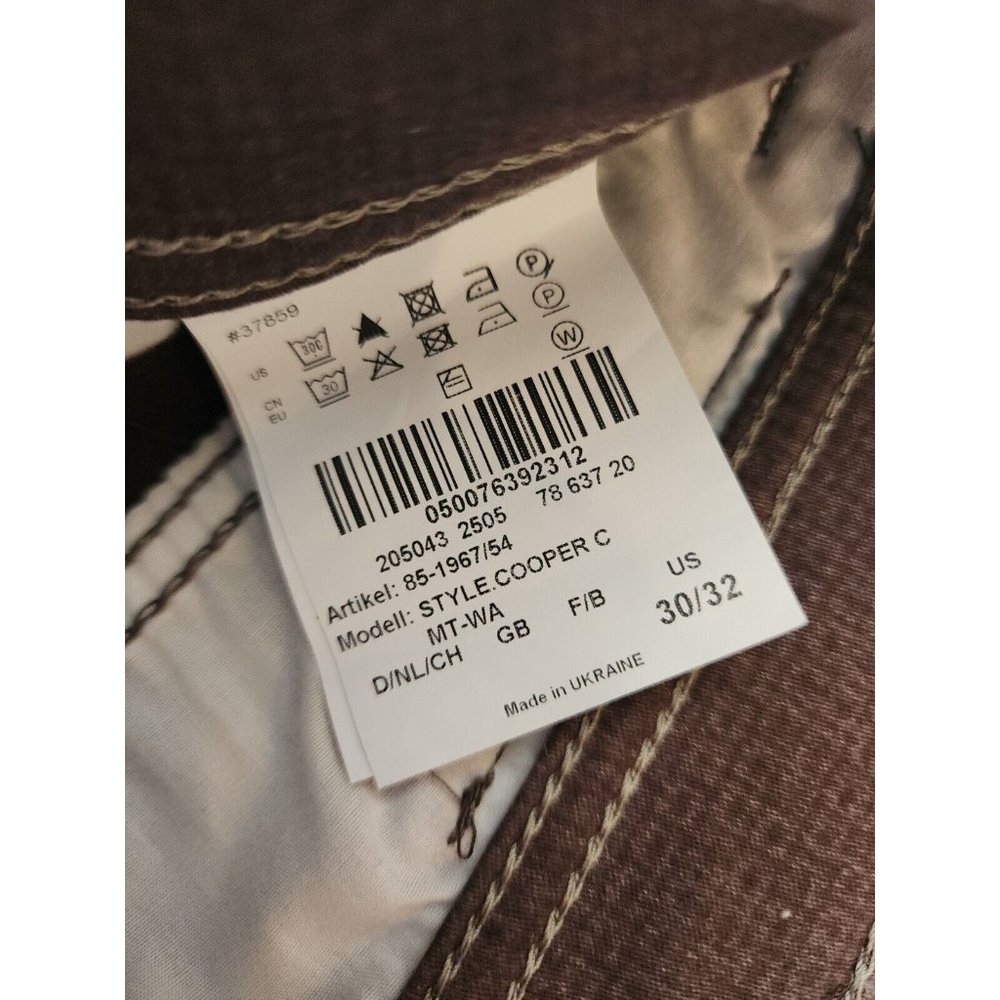 MEN'S SZ 30X32 BRAX COOPER FANCY REGULAR FIT UNIQUE LOOK BUSINESS PREPPY PANTS - Picture 3 of 9